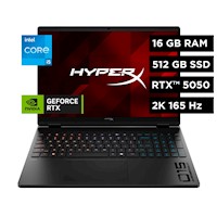 Laptop Gamer HP OMEN HyperX 15.3" 2K Intel Core i5 512GB 16GB RTX 5050 Win 11